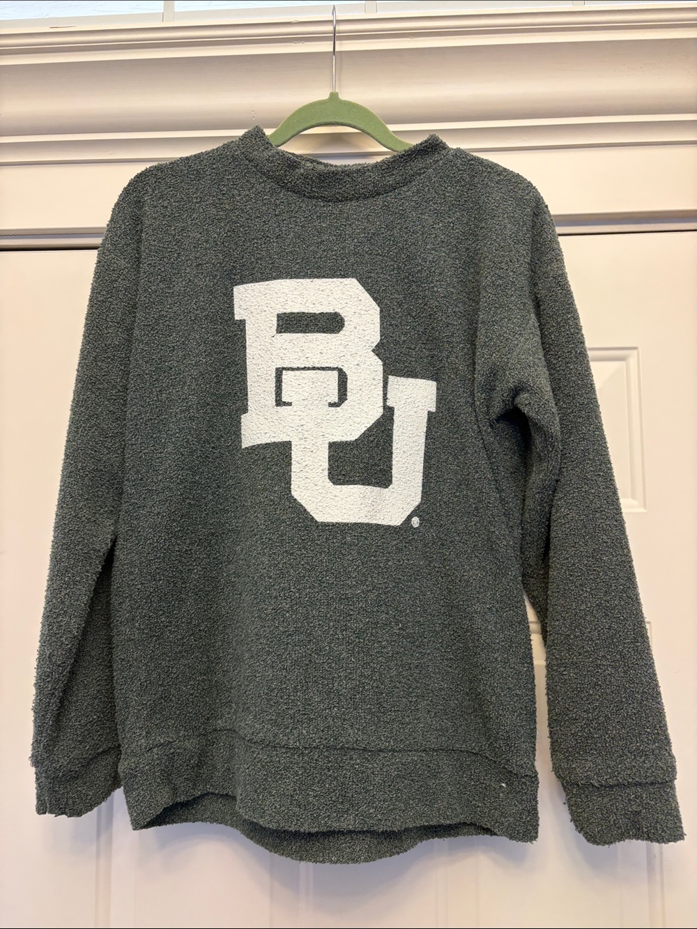 Baylor Logo Dark Green Cozy Pullover Sweater